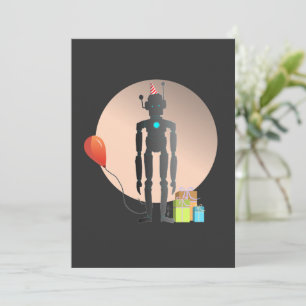 Invitation Joyeux robot d'anniversaire