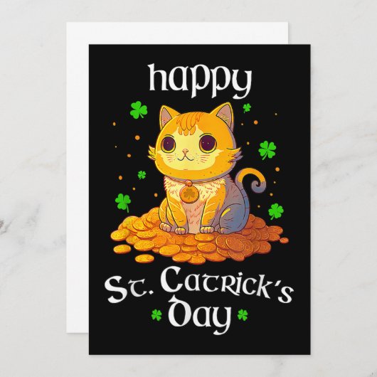 Invitation Joyeux Saint Catricks Day St patrick Irish Leprech (Devant / Derrière)