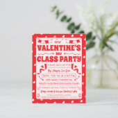 Invitation Joyeux Saint-Valentin Cœurs Motif d'amour moderne (Debout devant)