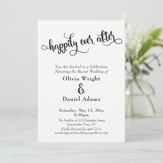 Invitation Joyeux script après le noir et blanc (Debout devant)