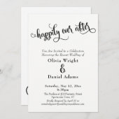 Invitation Joyeux script après le noir et blanc (Devant / Derrière)