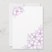 Invitation Joyeux Seize Ans Élégant Violet 16e Anniversaire (Dos)