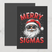 Invitation Joyeux Sigmas Drôle Gen Alpha Collège Noël (Devant / Derrière)
