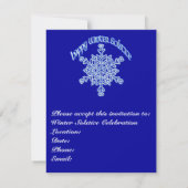 Invitation Joyeux Solstice d'hiver (Dos)