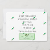 Invitation Joyeux Souccot Lulav et Etrog Aquarelle (Dos)