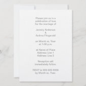 Invitation Joyeux Sourire aux étoiles d'argent Mariage en cou (Dos)
