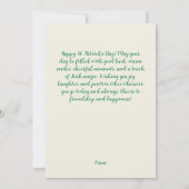Invitation Joyeux St Patrick Donut avec chapeau de Leprechaun (Dos)