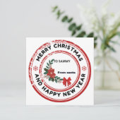 Invitation Joyeux stickers de Noël (Debout devant)