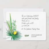 Invitation Joyeux Sukkot Sukkah Lulav et Aquarelle Etrog (Dos)