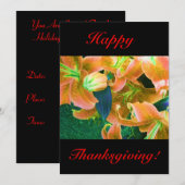 Invitation Joyeux Thanksgiving (Devant / Derrière)