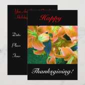 Invitation Joyeux Thanksgiving (Devant / Derrière)