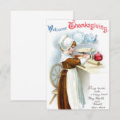 Invitation joyeux thanksgiving aquarelle vintage (Devant / Derrière)