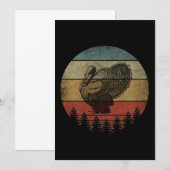 Invitation Joyeux Thanksgiving dinde (Devant / Derrière)