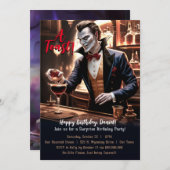 Invitation "Joyeux toast d'anniversaire, Vampire Bartender Vi (Devant / Derrière)