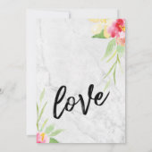 Invitation Joyeux toujours après l'aquarelle Fleurs sur le ma (Dos)