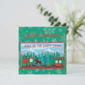 Invitation Joyeux train de Noël (Debout devant)
