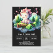 Invitation Joyeux Tricératops Boho Anniversaire (Debout devant)