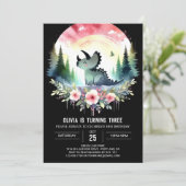 Invitation Joyeux Tricératops Numériques Anniversaire (Debout devant)