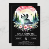 Invitation Joyeux Tricératops Numériques Anniversaire (Devant / Derrière)