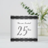 Invitation Joyeux Vingt-Cinq Ans de Mariage (Debout devant)