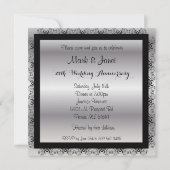 Invitation Joyeux Vingt-Cinq Ans de Mariage (Dos)