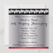 Invitation Joyeux vingt-cinquième anniversaire de mariage | 2 (Dos)