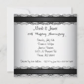 Invitation Joyeux Vingt-Cinquième Anniversaire de Mariage 25 (Dos)