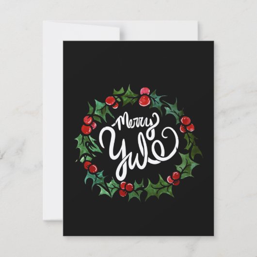 Invitation Joyeux Yule Fêtes païennes Wiccan Yule bénit  (Devant)