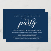 Invitation Joyeuxement à jamais, fête de mariage en fuite (Devant / Derrière)