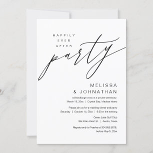 Invitation Joyeuxement Après, Fête de Mariage en Elopement