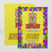 Invitation Joyful Capybara Birthday Invite (Devant / Derrière)