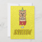 Invitation Joyful Capybara Birthday Invite (Dos)