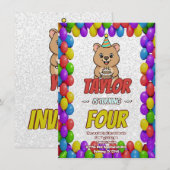 Invitation Joyful Capybara Birthday Invite (Devant / Derrière)