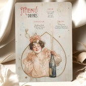 Invitation Joyful Celebration Art Nouveau Menu & Drinks Card