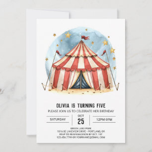 Invitation Joyful Children's Festival Circus Anniversaire