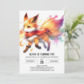 Invitation Joyful Fox Anniversaire en ligne (Debout devant)
