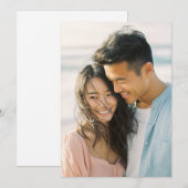 Invitation Joyful Light Blue Peach Realistic Photo (Devant / Derrière)