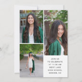 Invitation Joyful Modern 4 Photo Graduation (Dos)