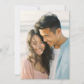 Invitation Joyful Pink Blue Romantic Photo (Devant)