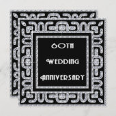 Invitation Jubilé de diamant 60e anniversaire de mariage (Devant / Derrière)