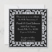 Invitation Jubilé de diamant 60e anniversaire de mariage (Dos)