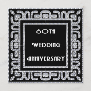 Invitation Jubilé de diamant 60e anniversaire de Mariage