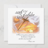 Invitation Jubilé d'or Vie religieuse, Cross Candle (Devant)