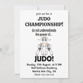 Invitation Judo Fighter Self Defense Taekwondo Judo (Devant)