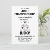 Invitation Judo Fighter Self Defense Taekwondo Judo (Debout devant)