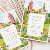 Invitation Jugendstil Mathildenhöhe Darmstadt Aquarelle