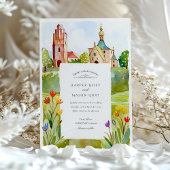 Invitation Jugendstil Mathildenhöhe Darmstadt Aquarelle