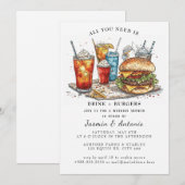 Invitation Juice et Burgers (Devant / Derrière)