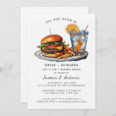 Invitation Juice et Burgers (Devant / Derrière)