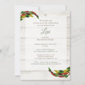 Invitation Juif Hébreu Garçon Nommant Rustique (Devant)